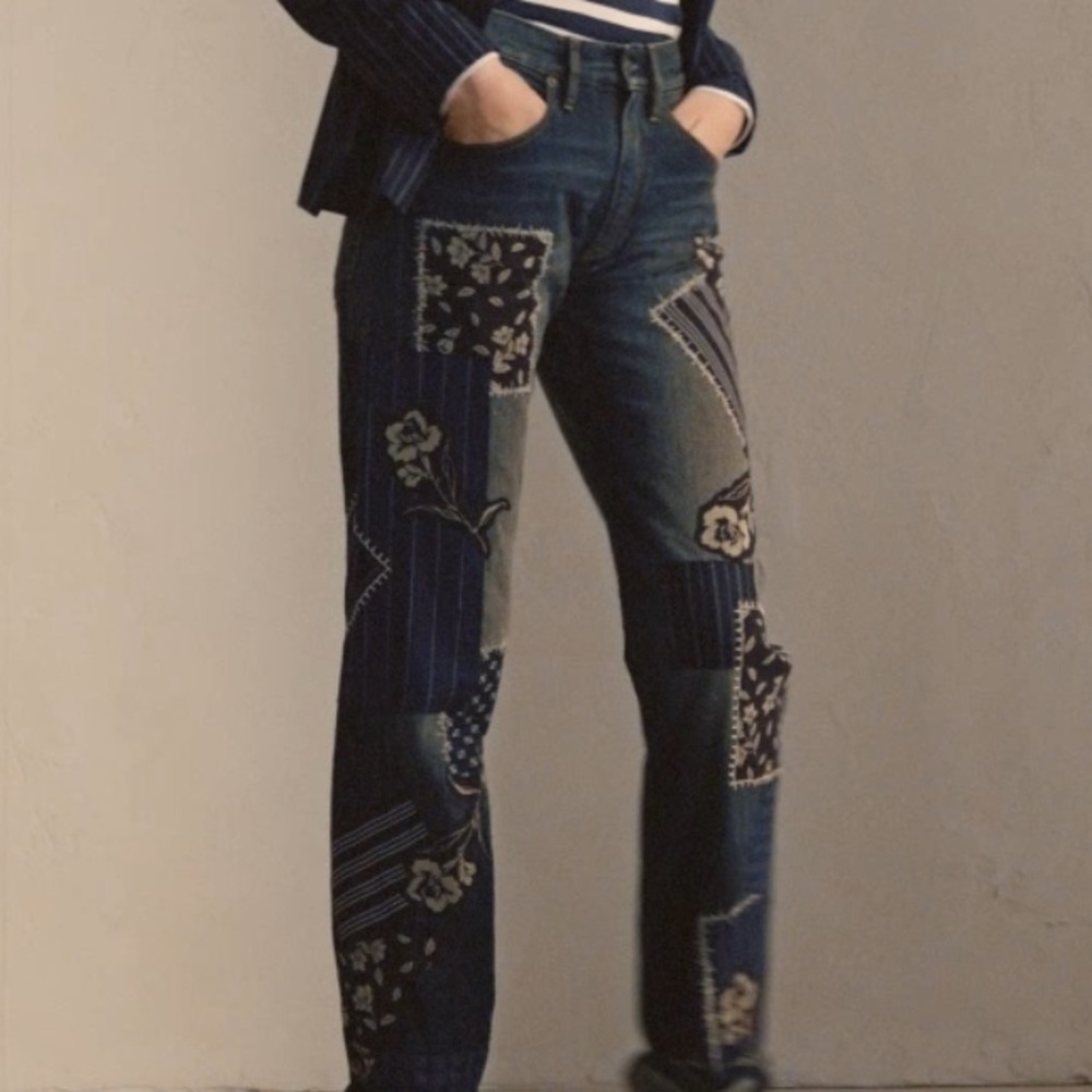 RALPH LAUREN COLLECTION O’CONNOR PATCHWORK JEANS SIZE US 28 - Picture 3 of 8